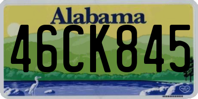 AL license plate 46CK845