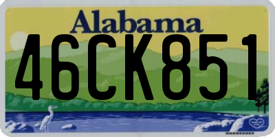 AL license plate 46CK851