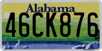 AL license plate 46CK876