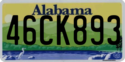 AL license plate 46CK893