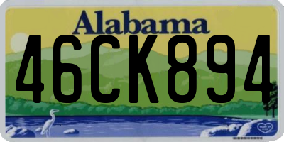 AL license plate 46CK894