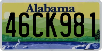 AL license plate 46CK981