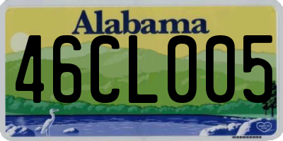 AL license plate 46CL005