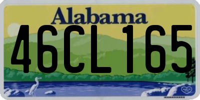 AL license plate 46CL165