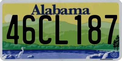 AL license plate 46CL187