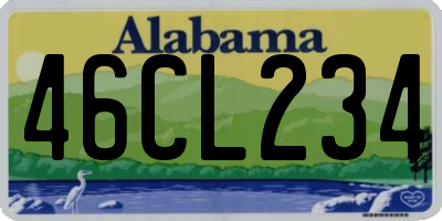 AL license plate 46CL234