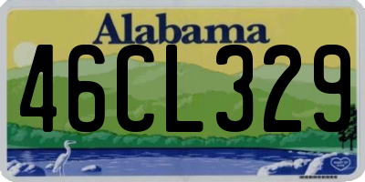 AL license plate 46CL329
