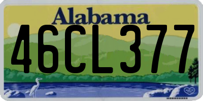 AL license plate 46CL377