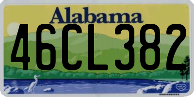 AL license plate 46CL382