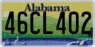 AL license plate 46CL402