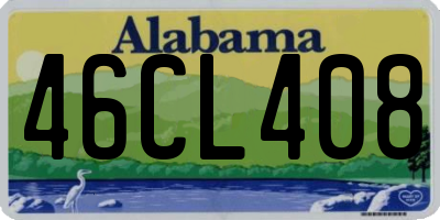 AL license plate 46CL408