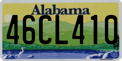 AL license plate 46CL410