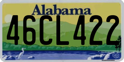 AL license plate 46CL422