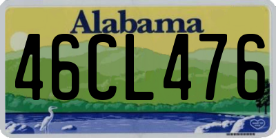 AL license plate 46CL476