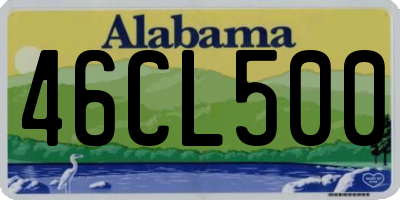 AL license plate 46CL500