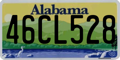 AL license plate 46CL528