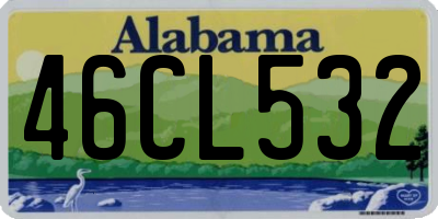 AL license plate 46CL532