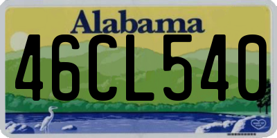 AL license plate 46CL540