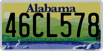 AL license plate 46CL578