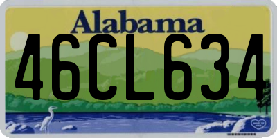 AL license plate 46CL634