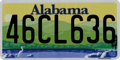 AL license plate 46CL636
