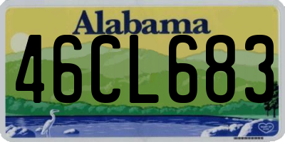 AL license plate 46CL683