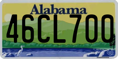 AL license plate 46CL700