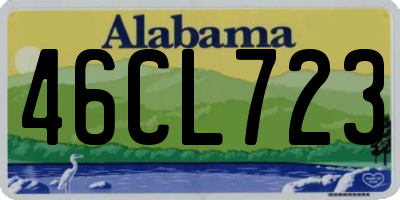 AL license plate 46CL723