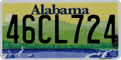 AL license plate 46CL724