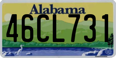 AL license plate 46CL731
