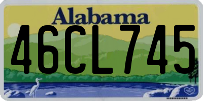 AL license plate 46CL745