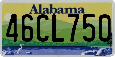 AL license plate 46CL750