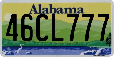 AL license plate 46CL777