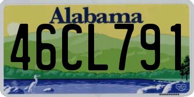AL license plate 46CL791