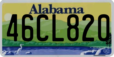 AL license plate 46CL820