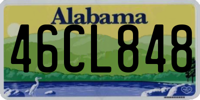 AL license plate 46CL848