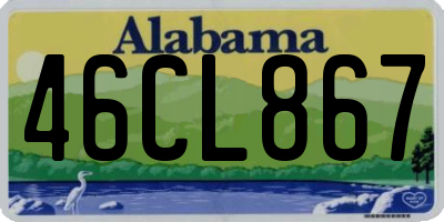 AL license plate 46CL867