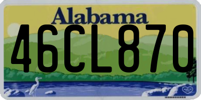 AL license plate 46CL870