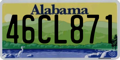 AL license plate 46CL871