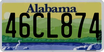 AL license plate 46CL874