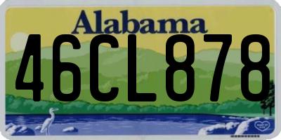 AL license plate 46CL878