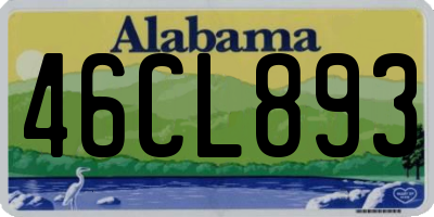 AL license plate 46CL893