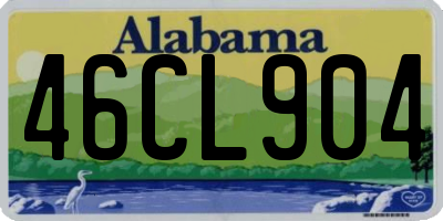 AL license plate 46CL904