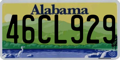 AL license plate 46CL929