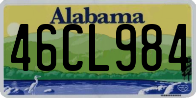 AL license plate 46CL984