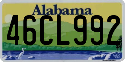 AL license plate 46CL992