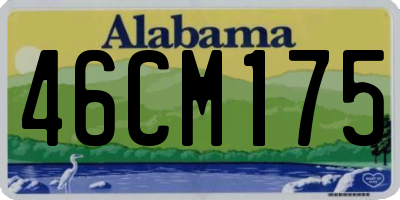 AL license plate 46CM175