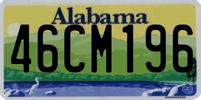 AL license plate 46CM196