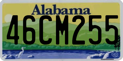 AL license plate 46CM255