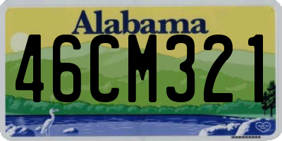 AL license plate 46CM321